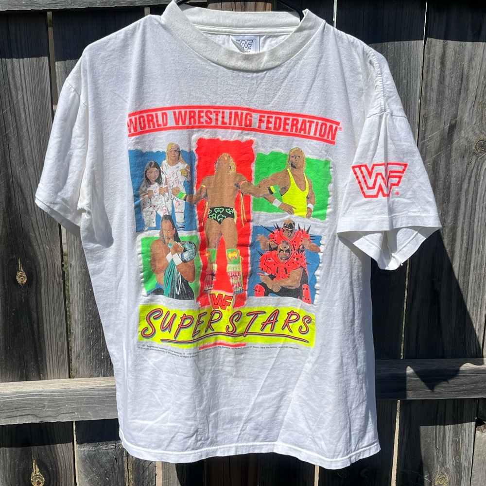 Vintage 1991 WWF Superstars single stitch tshirt